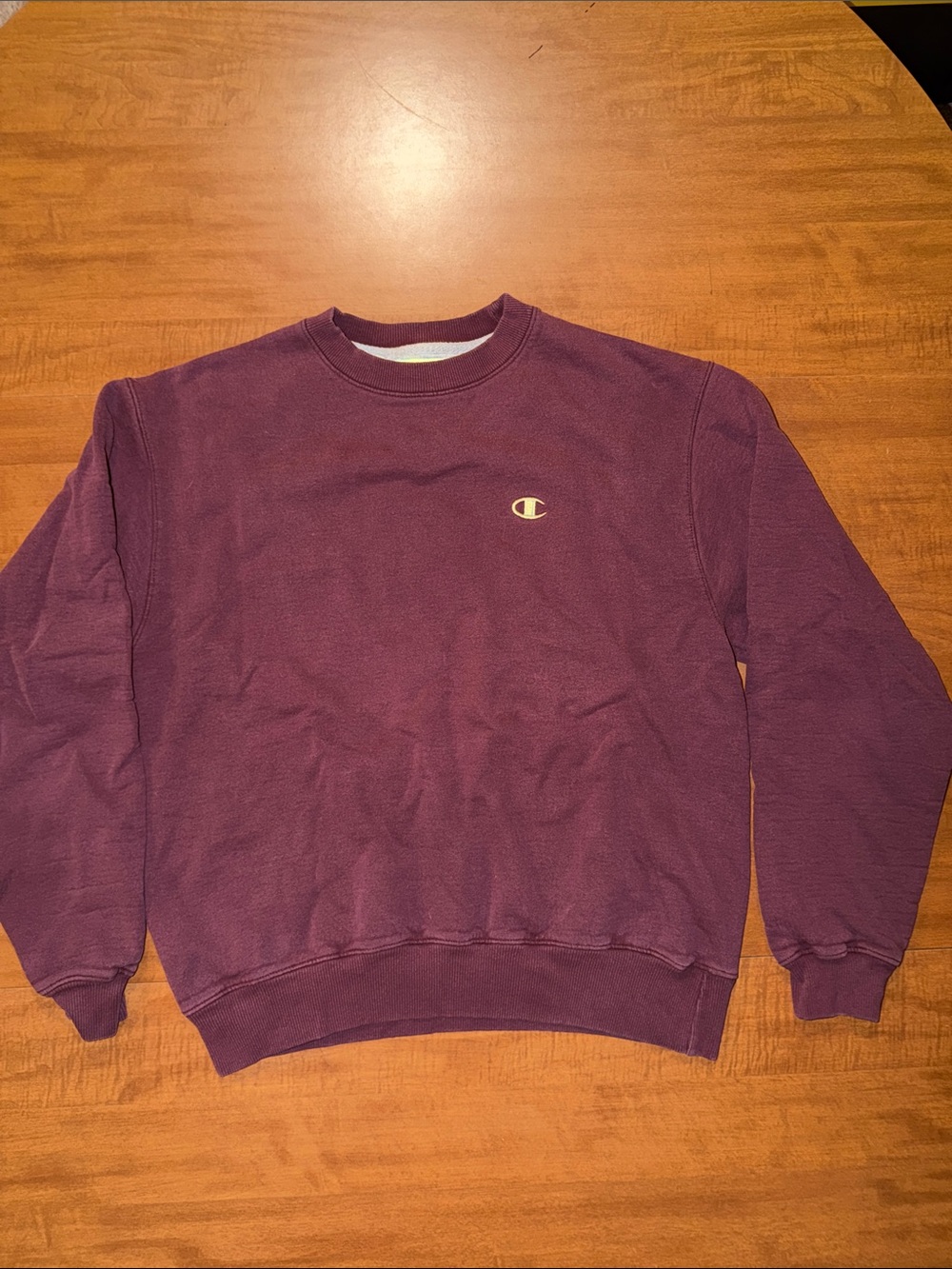 Champion Maroon Crewneck Sweatshirt with Small Logo